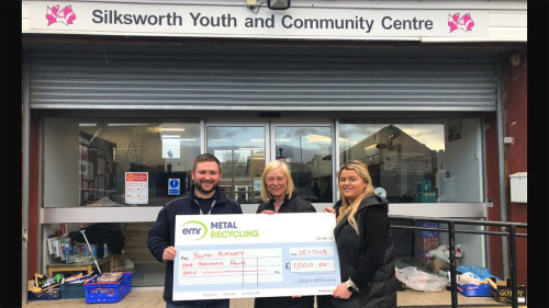 Youth Almighty receiving donation